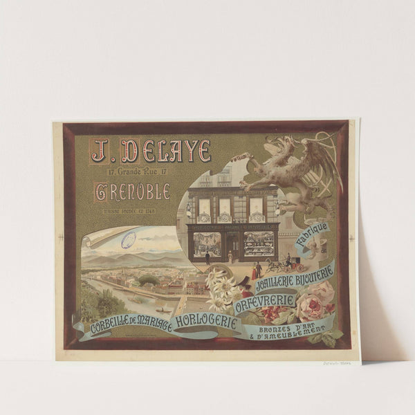 J. Delaye, Grenoble. Fabrique de joaillerie, bijouterie, orfévrerie, horlogerie (1892) by Imp. Camis