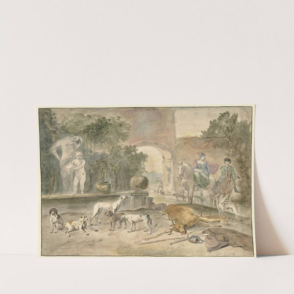 Jachttafereel by Hendrik Verschuring