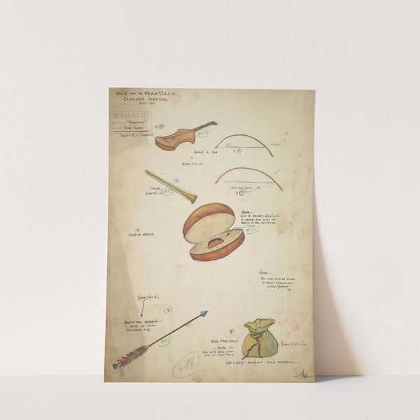 Jack and the Beanstalk: Props (Arrows, Gold Bag, Oboe, Violin, Bows, Bread) (1934-1943) by Perry Watkins