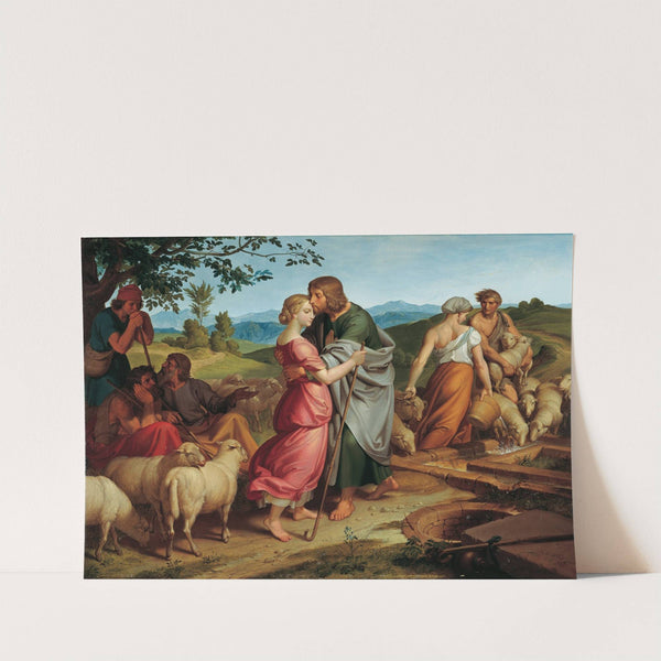 Jacob meets Rachel with her father's herds by Joseph von Führich