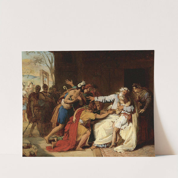 Jacob Refusing To Send Benjamin Away by Théophile Auguste Vauchelet