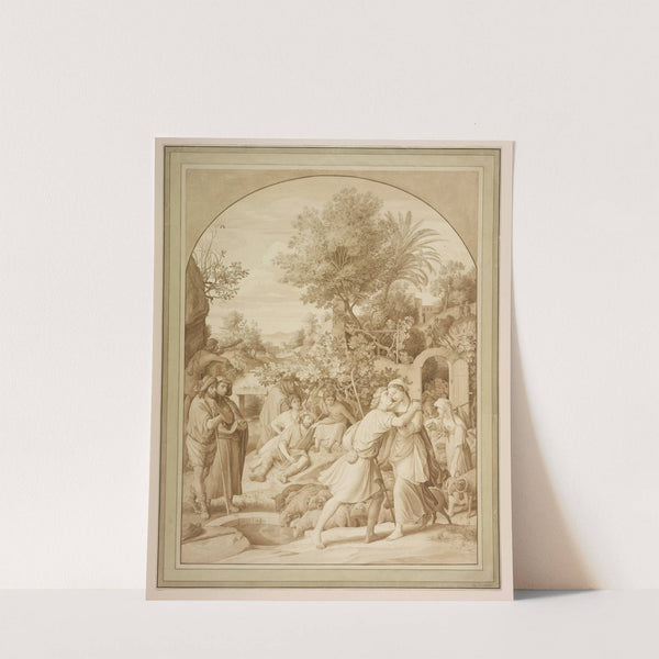 Jacob und Rahel am Brunnen by Julius Schnorr Von Carolsfeld