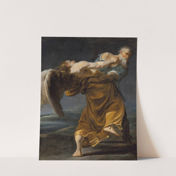 Jacob wrestling with the angel by Italian School