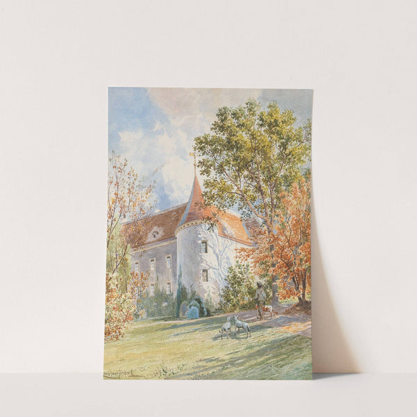 Jagdschlössl im herbstlichen Sonnenlicht by Ludwig Hans Fischer