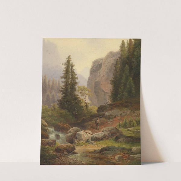 Jäger im Hochgebirge by Carl Hasch