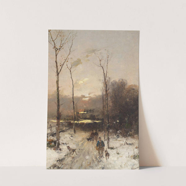 Jäger Im Winterwald by Anton Windmaier