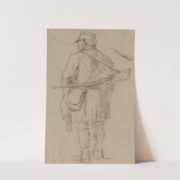 Jäger mit Flinte und Jagdtasche by Anton Burger