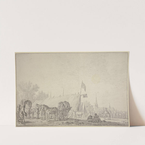 Jahrmarkt im Dorf Valkenburg by Jan van Goyen