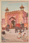 Jaipuuru no Ajumeru mon (Ajmer gate, Jaipur) (1931)