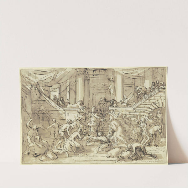 Jakob und seine Söhne empfangen von Joseph das Getreide by Michel Corneille the younger