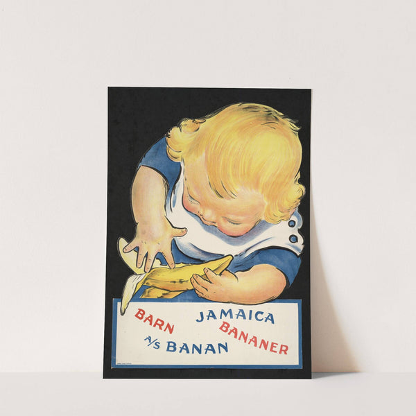 Jamaica, bananer, barn by Norsk lithografisk Officin