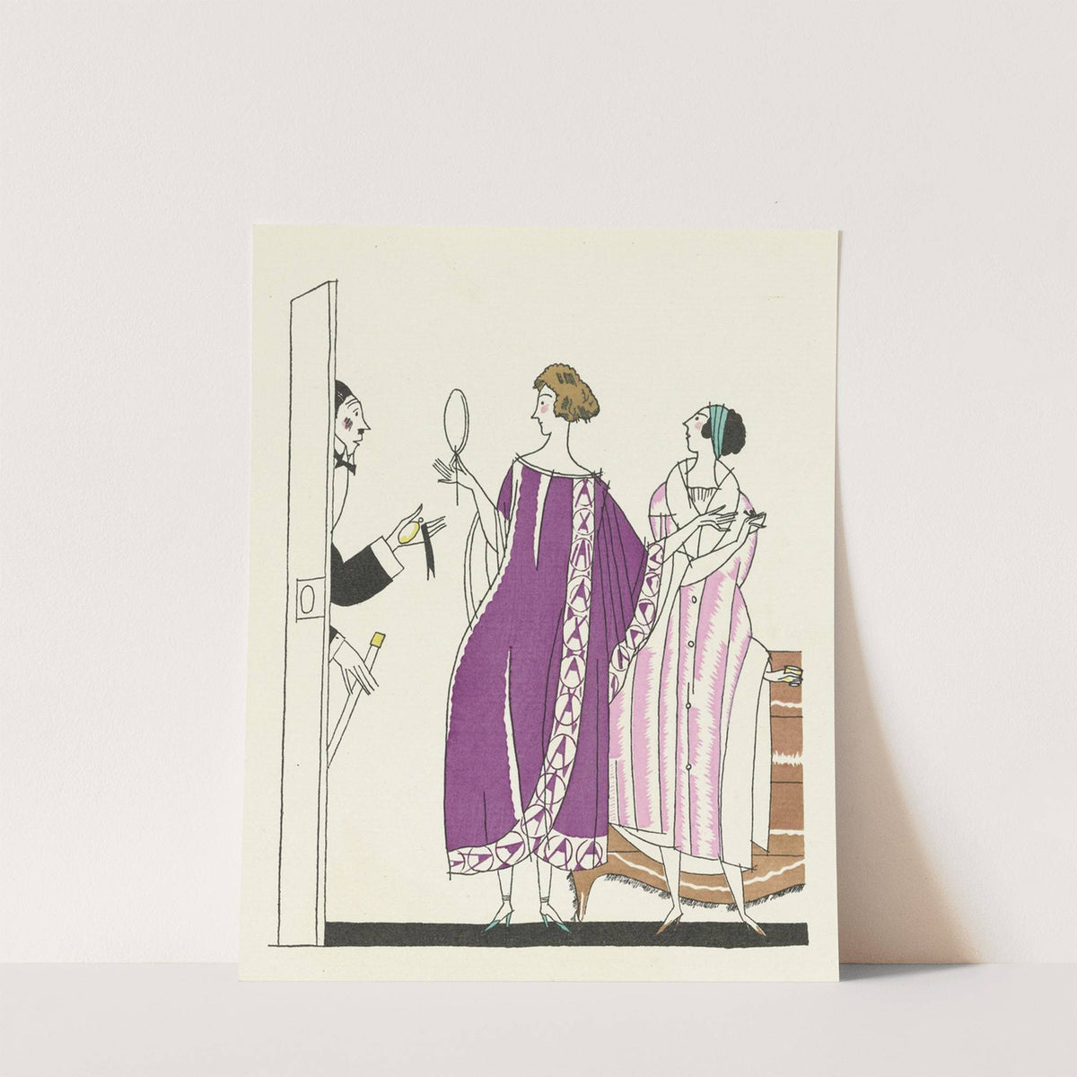 Jamais prêtes! ; ou ; Le premier acte sacrifie ; Robes de chez soi, de Becker et fils (1920) by Charles Martin
