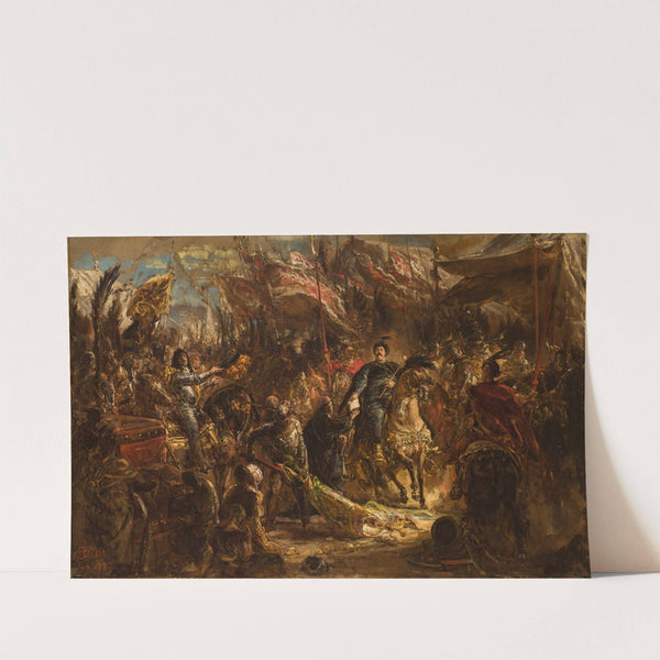 Jan III Sobieski Hands Canon Denhoff a Letter to the Pope with the Message of the Victory over the Turks at Vienna in 1683 by Jan Matejko