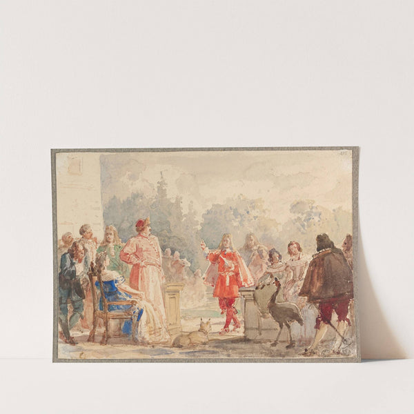 Jan III Sobieski with his family on a terrace in Wilanów listening to the poem by Canon Ustrzycki ‘Sobiesciada’ (1686) (1889) by Wojciech Gerson