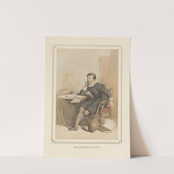 Jan Janszoon Starter aan zijn schrijftafel (1864) by Pieter Wilhelmus van de Weijer