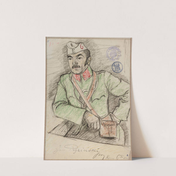 Jan Pryziński, cavalry lieutenant, kmdt 6 Swedish lancers of the Polish by Leopold Gottlieb