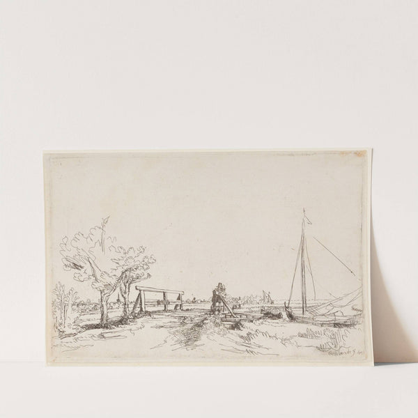 Jan Six' bridge by Rembrandt van Rijn