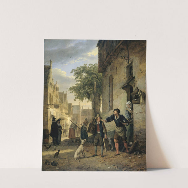 Jan Steen Sends his Son to the Streets to Exchange Paintings for Beer and Wine by Ignatius Josephus Van Regemorter