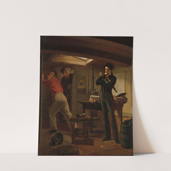 Jan van Speijk Debating whether to Set Fire to the Gunpowder by Jacobus Schoemaker Doyer