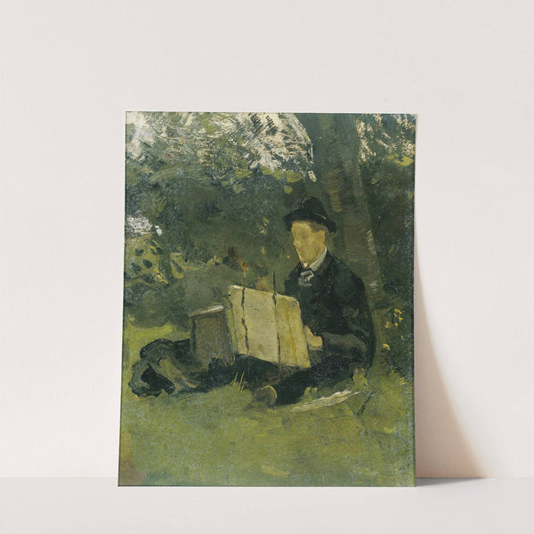 Jan Verkade (1868-1946) Painting under a Tree at Hattem by Richard Nicolaüs Roland Holst