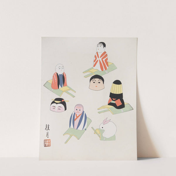Japanese Folk Toys (Kyōdo gangu shū ; haru) Pl.04 by Yamashita Hakuba