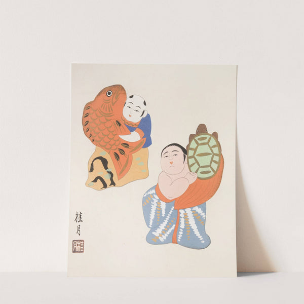 Japanese Folk Toys (Kyōdo gangu shū ; haru) Pl.11 by Yamashita Hakuba