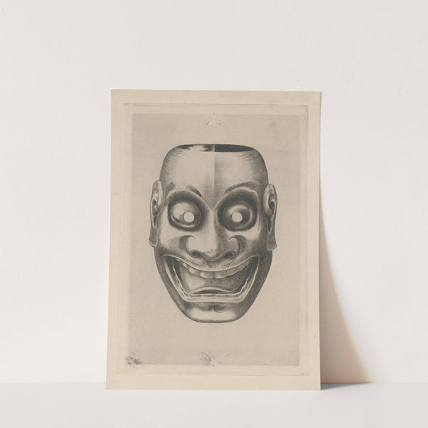 Japanese theatre mask made of lacquered wood (1856-1897) by Henri-Charles Guérard