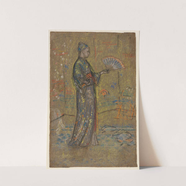 Japanese Woman Painting a Fan (c. 1872) by James Abbott McNeill Whistler