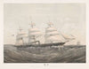 Japans stoomoorlogsschip varend op zee Stoom oorlogschip van 26 stukken, der Keizerlijke Japansche Marine (1847-1874)