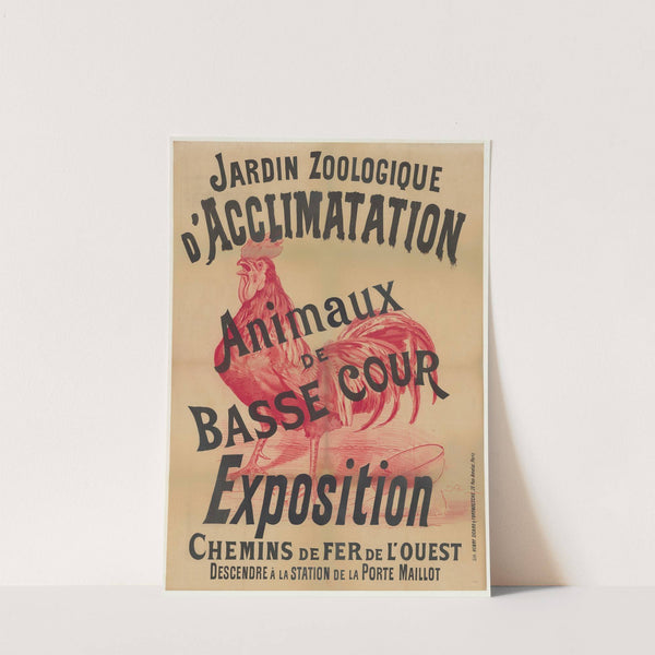 Jardin Zoologique d’Acclimatation. Animaux de basse cour, expositions. Chemins de fer de l’ouest (1891) by lith. Henry Sicard & Farradesche