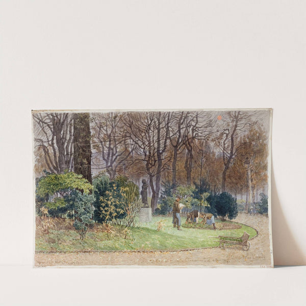 Jardiniers dans le square de la mairie du 14ème arrondissement, 15-16 novembre 1917 by Félix Brard