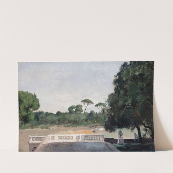 Jardins de la Villa Borghèse vus depuis la Villa Médicis à Rome by Jean-Jacques Henner
