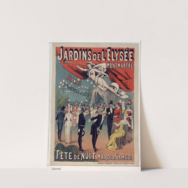 Jardins de l’Elysée Montmartre. Bal dimanche et jeudis (1886) by Imp. Emile Lévy