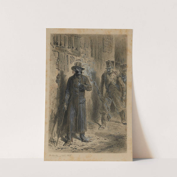 Javert sur les traces de jean Valjean Où il est expliqué comment Javert a fait buisson creux (1865) by Alphonse Marie De Neuville