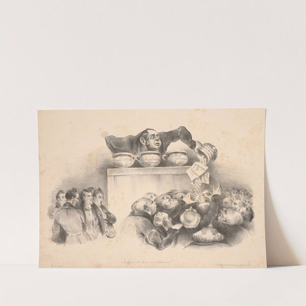 Je dépose cela dans vos consciences!! (1832) by Honoré Daumier