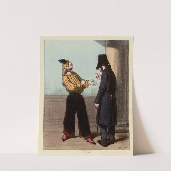 Je vous dis que vous avez dansé d’une façon. que. enfin, il ne fallait pas. ainsi que votre femme la même chose (1840) by Paul Gavarni