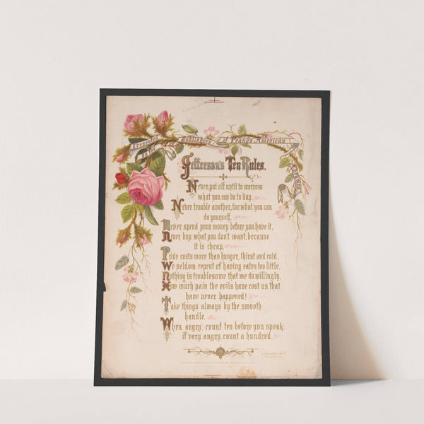 Jefferson’s ten rules (1873) by Louis Prang & Co.