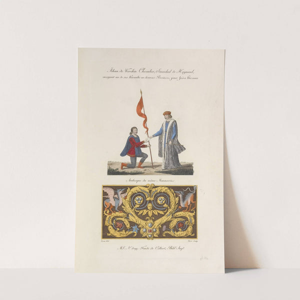 Jéhan de Werehin chevalier, séneschal de Haynaul, envoyant un de ses heraults en diverses provinces, pour faire harmes; (1839) by Nicolas Xavier Willemin