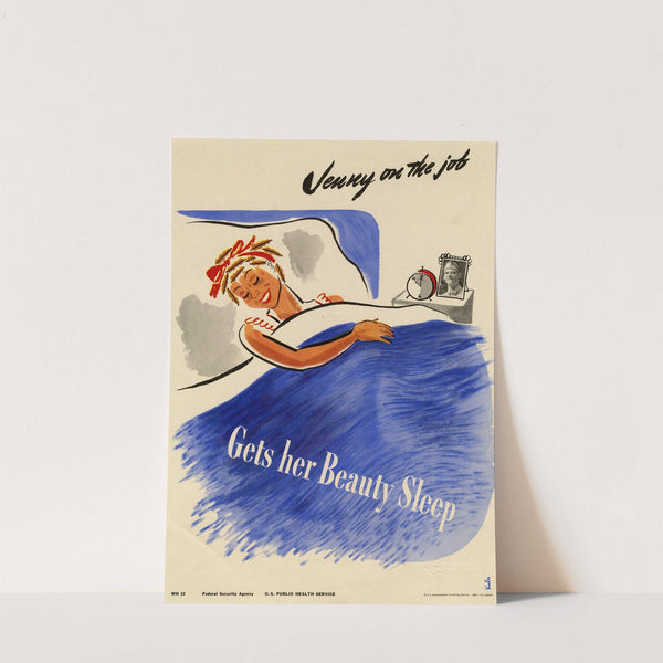 Jenny on the job gets her beauty sleep (1943) by Kula Robbins