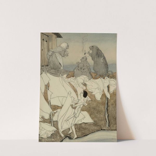 Jensina Proves a Born Housewife (1925) by Arthur Rackham