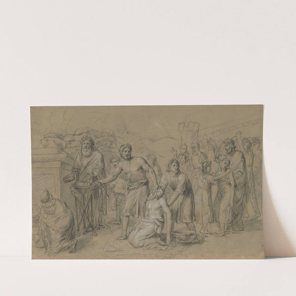 Jephthah Sacrifies His Daughter by Jean Antoine Verschaeren