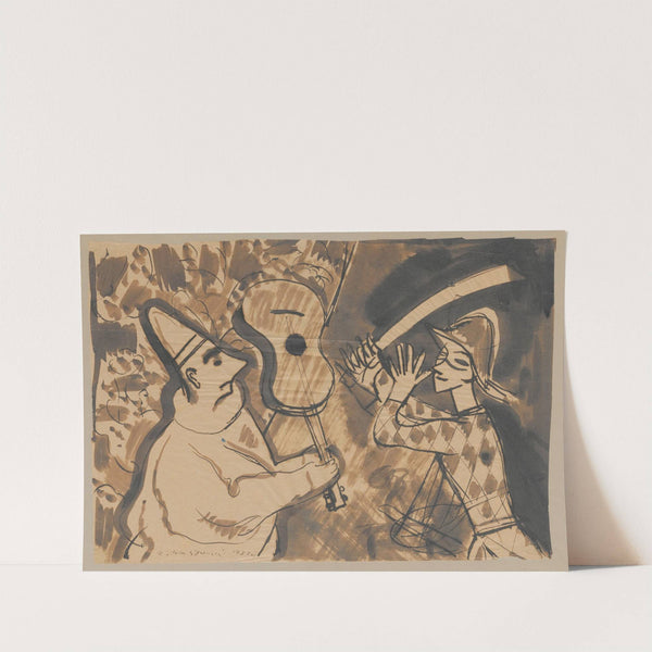 Jester and Harlequin (1933) by Zygmunt Waliszewski