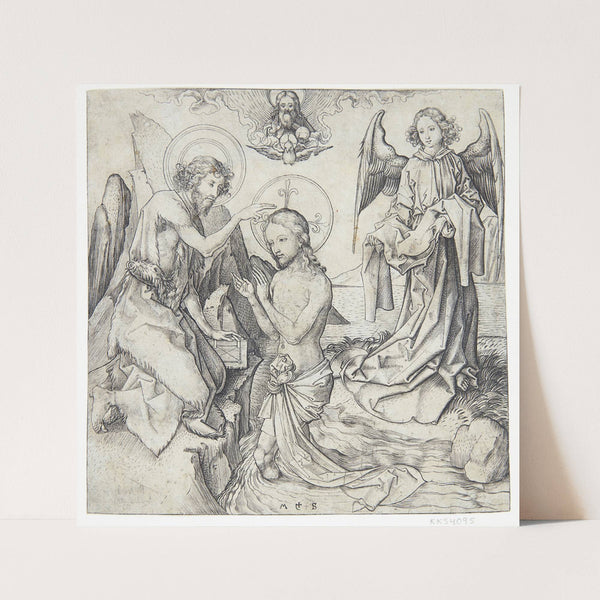 Jesu dåb by Martin Schongauer