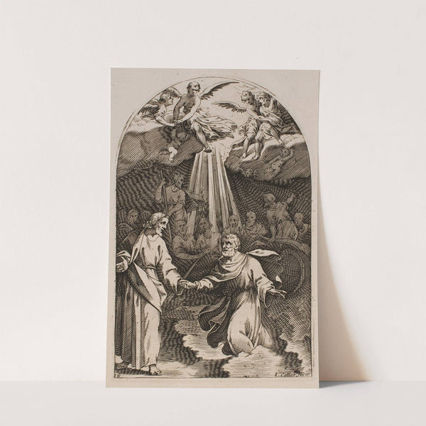 Jesus and St. Peter Walking on the Water. (1611) by Jacques Callot