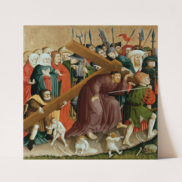 Jesus Christ Bearing the Cross; The Wings of the Wurzach Altar (lower left) (1437) by Hans Multscher