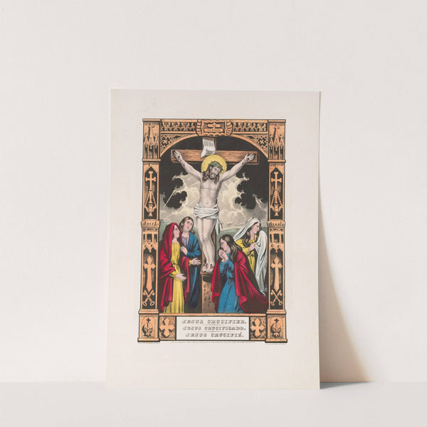 Jesus crucified (1847) by Currier & Ives.