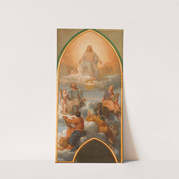 Jésus et les quatre évangélistes by Sébastien Norblin de la Gourdaine