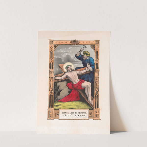 Jesus nailed to the cross (1848) by Currier & Ives.