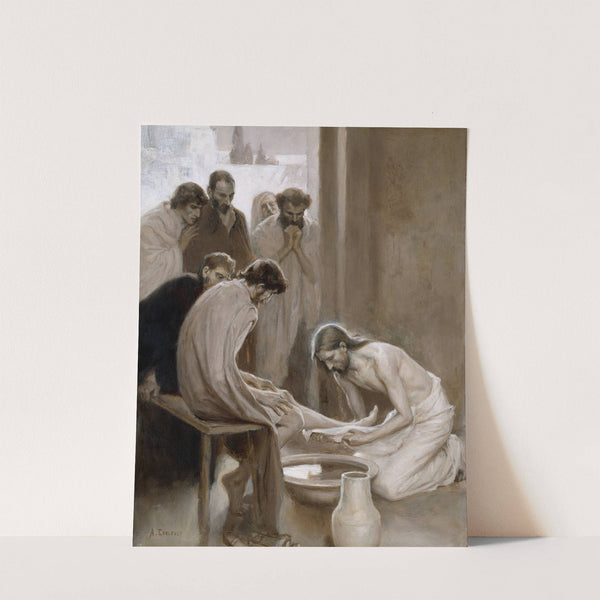 Jesus Washing the Feet of his Disciples (1898) by Albert Edelfelt