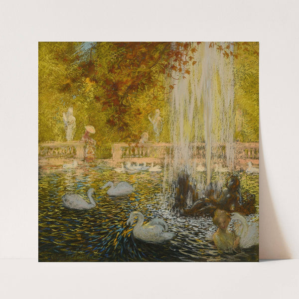 Jet d’eau dans l’ombre by Gaston La Touche